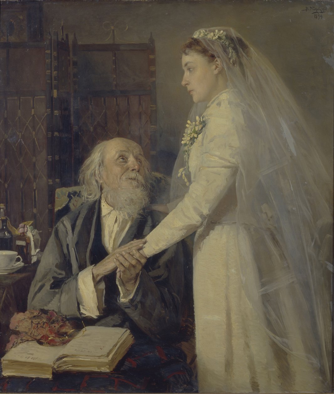 Az esküvő előtt. Búcsú, 1894 alkotó: Vladimir Yegorovich Makovsky