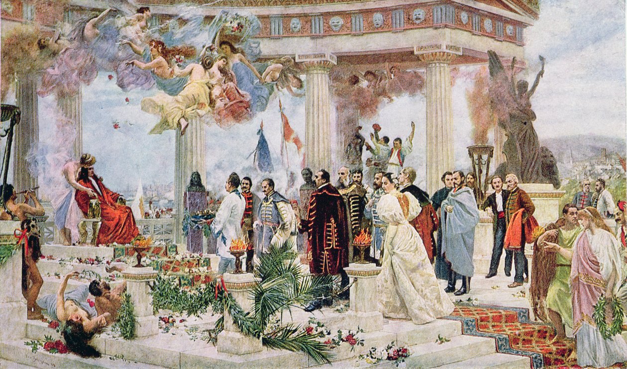 A Horvát Nemzeti Színház ünnepi függönye, 1895 alkotó: Vlaho Bukovac
