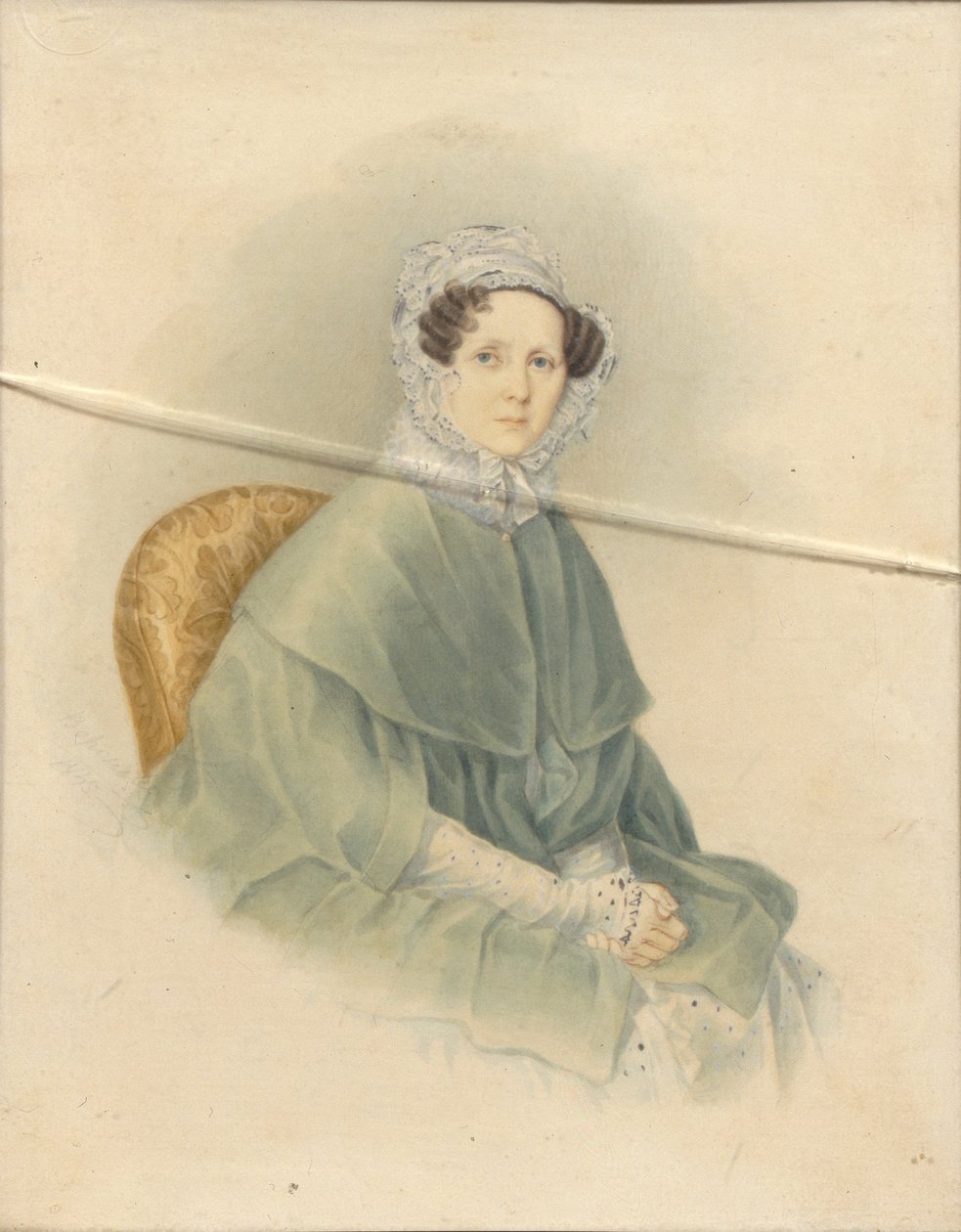 Natalia Pavlovna Stroganova grófnő portréja, 1845 alkotó: Voronov