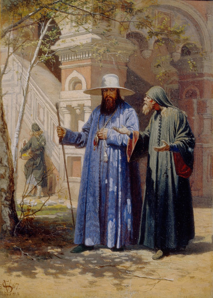 Nikon pátriárka az új jeruzsálemi kolostorban, 1867 alkotó: Vyacheslav Grigoryevich Schwarz