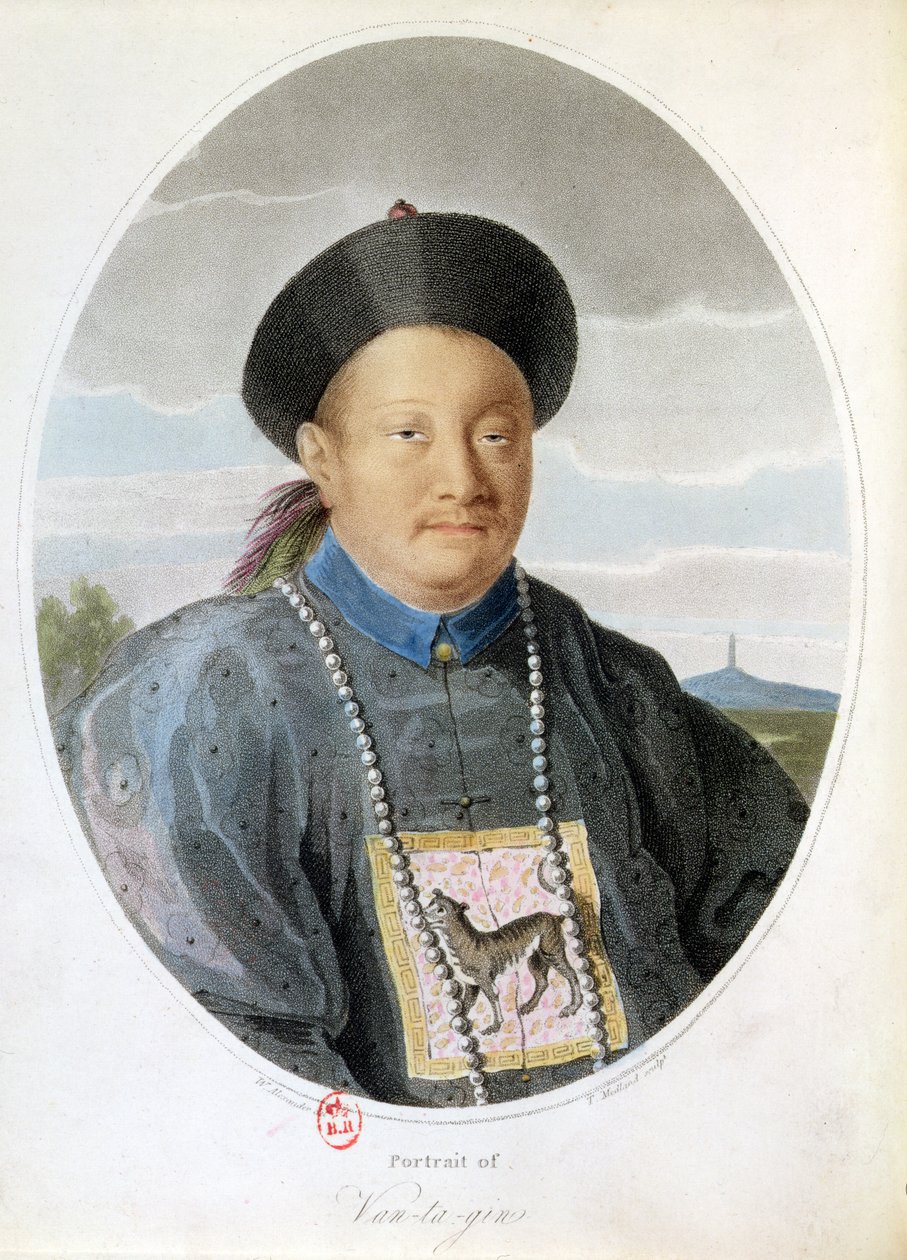 Van Ta Gin császár portréja, T. Medland metszetével alkotó: W. Alexander