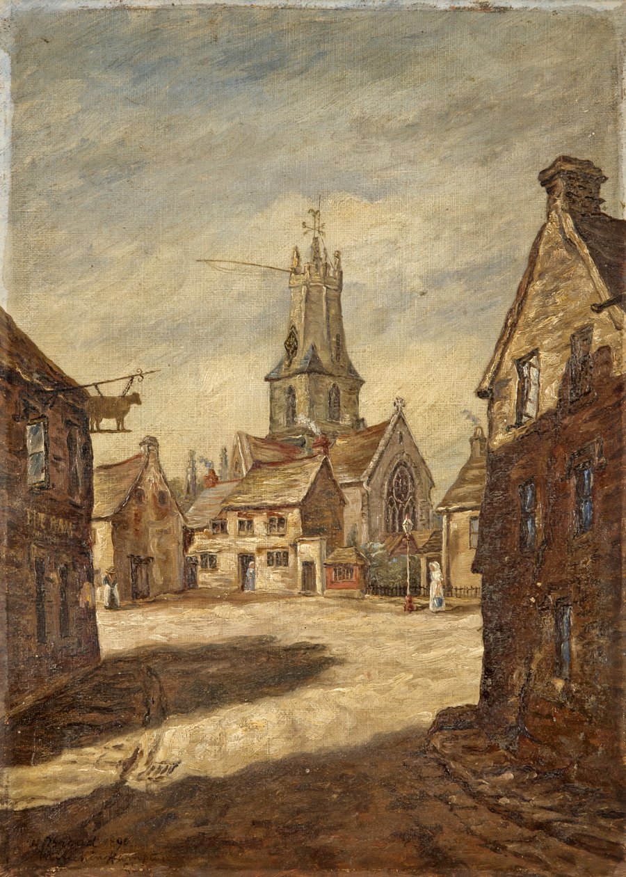 Minchinhampton Church, Stroud, Gloucestershire, 1890 körül alkotó: W. Brigad