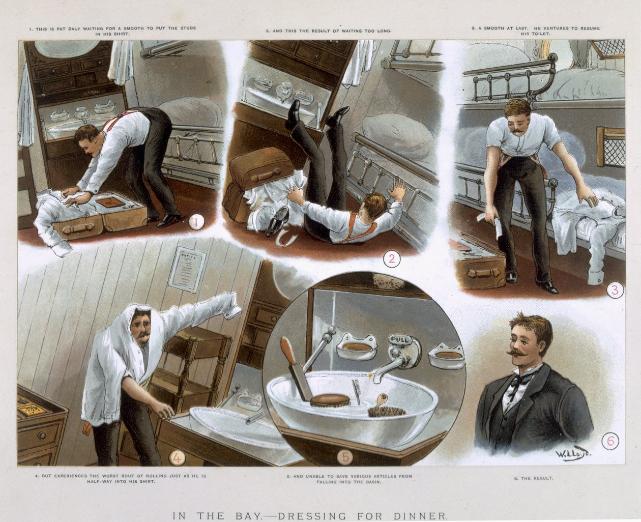 In the Bay, Dressing for Dinner, a "P und O Pencillings"-ból alkotó: W. Lloyd
