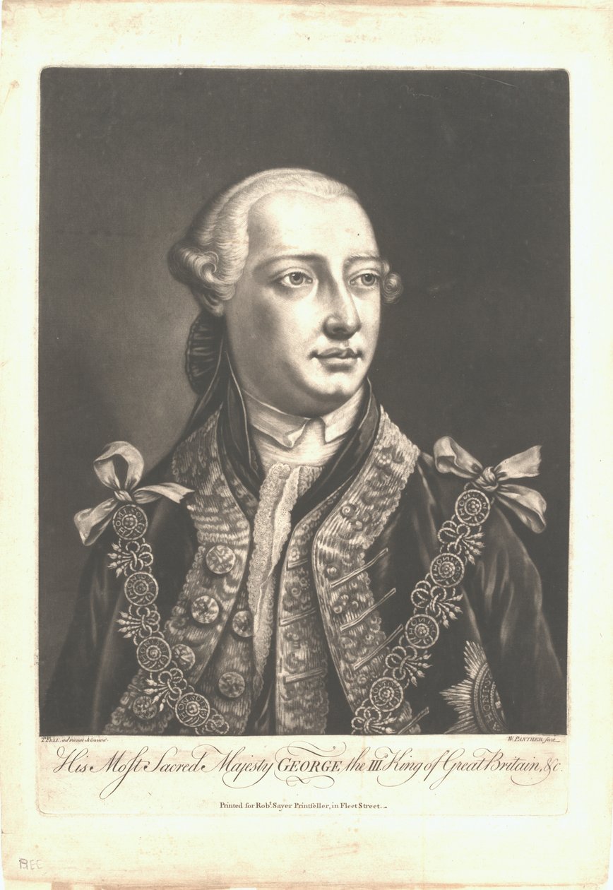 III. György, 1755 körül (mezzotinta) alkotó: W. Panther