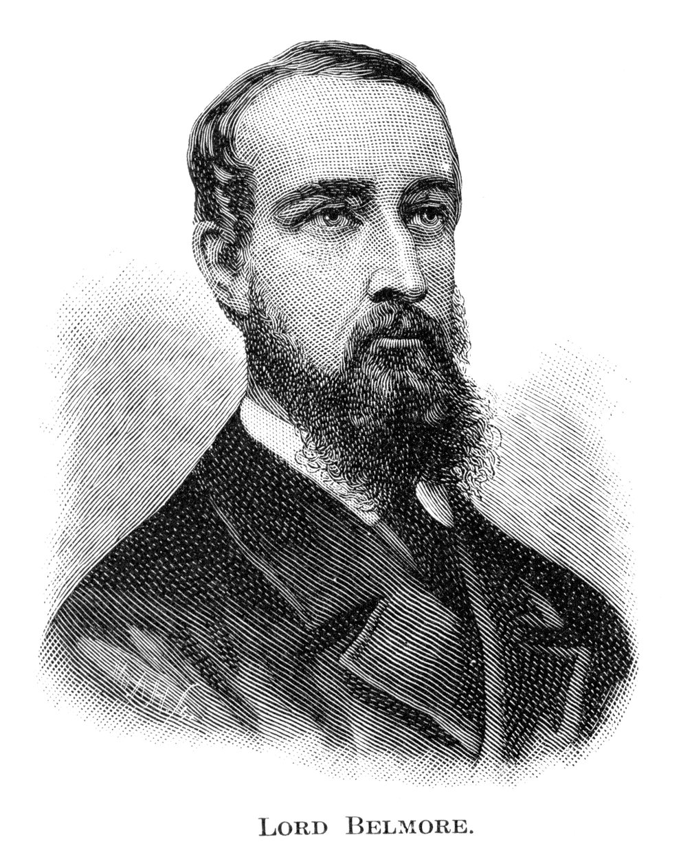Lord Belmore, Új-Dél-Wales kormányzója, 1886. alkotó: WA Hirschmann