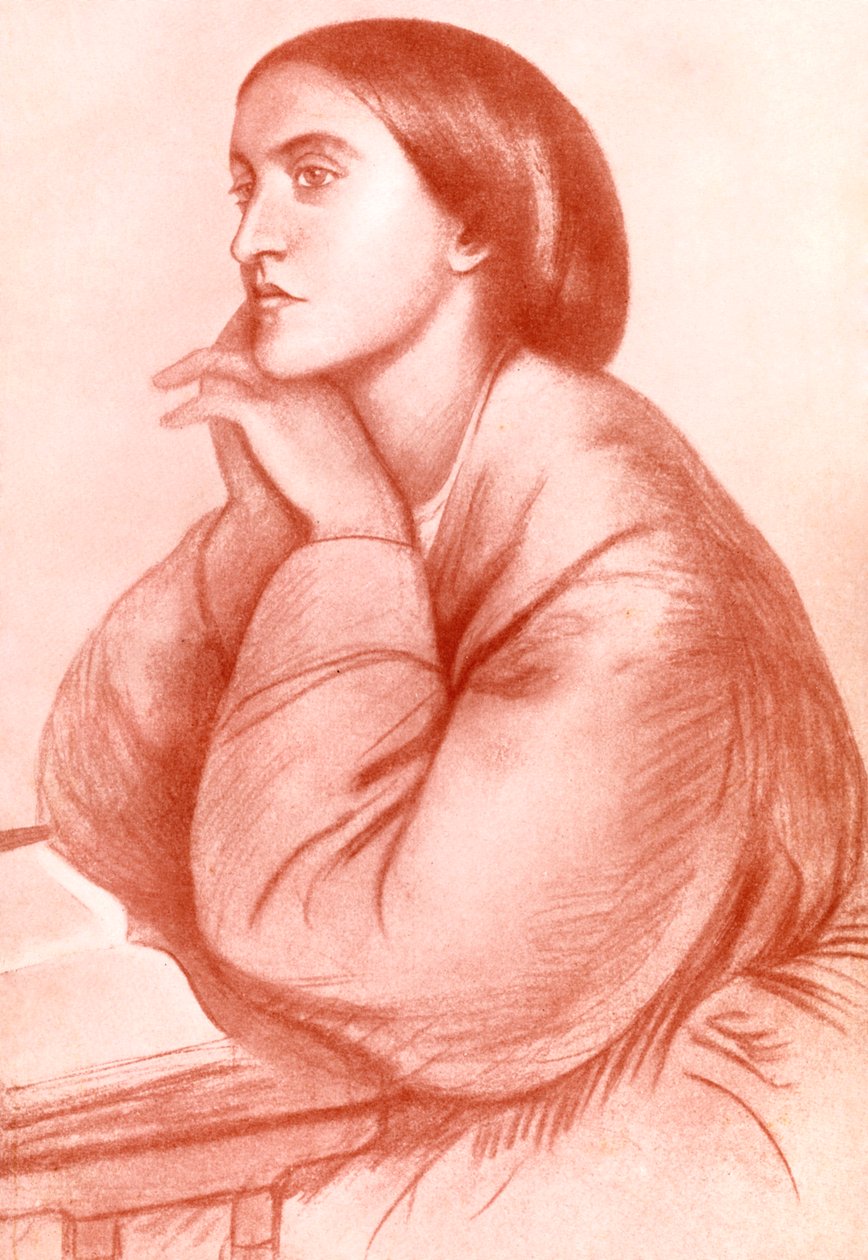 Christina Georgina Rossetti angol költő, 1912. alkotó: WA Mansell