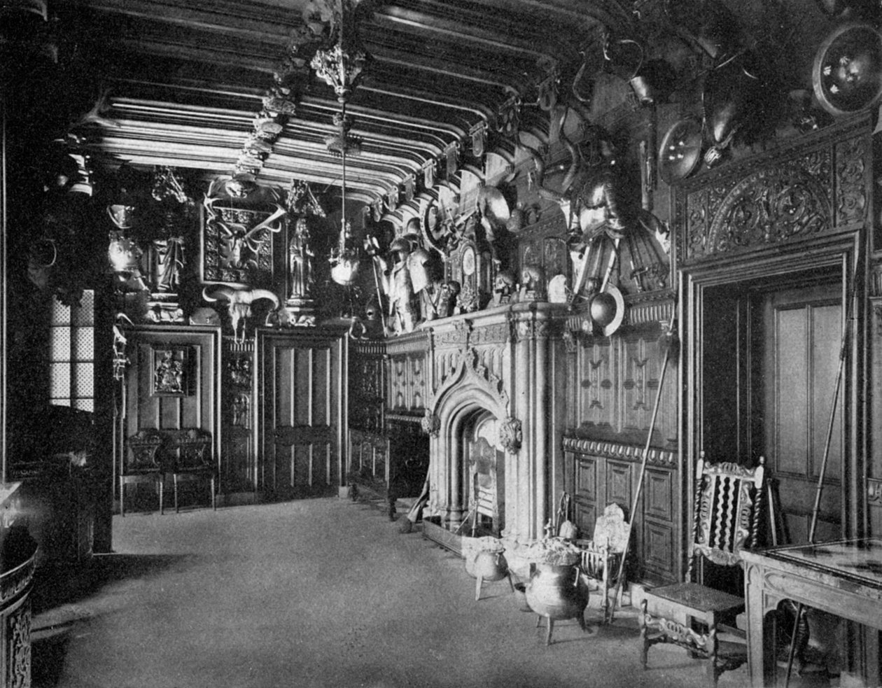 Az Abbotsford Hall csarnoka, Melrose közelében, Skóciában, 1924-1926 alkotó: WA Mansell