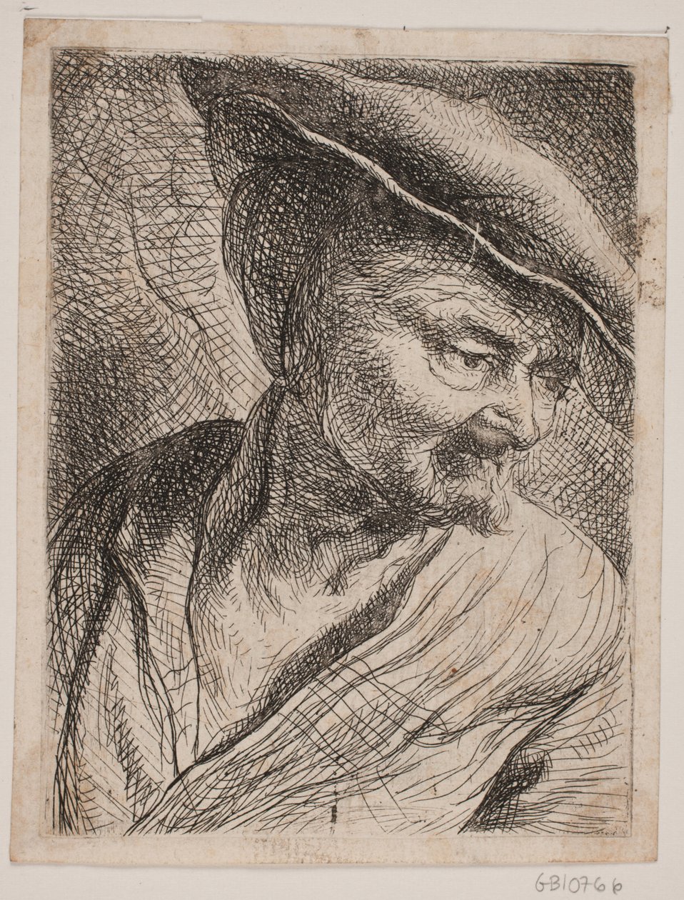 Lenéző férfi mellképe alkotó: W.A. Müller