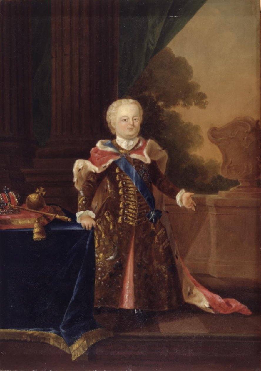 Iván III vagy Ivan VI Antonovics. Egész alakos portré alkotó: W.A. Müller