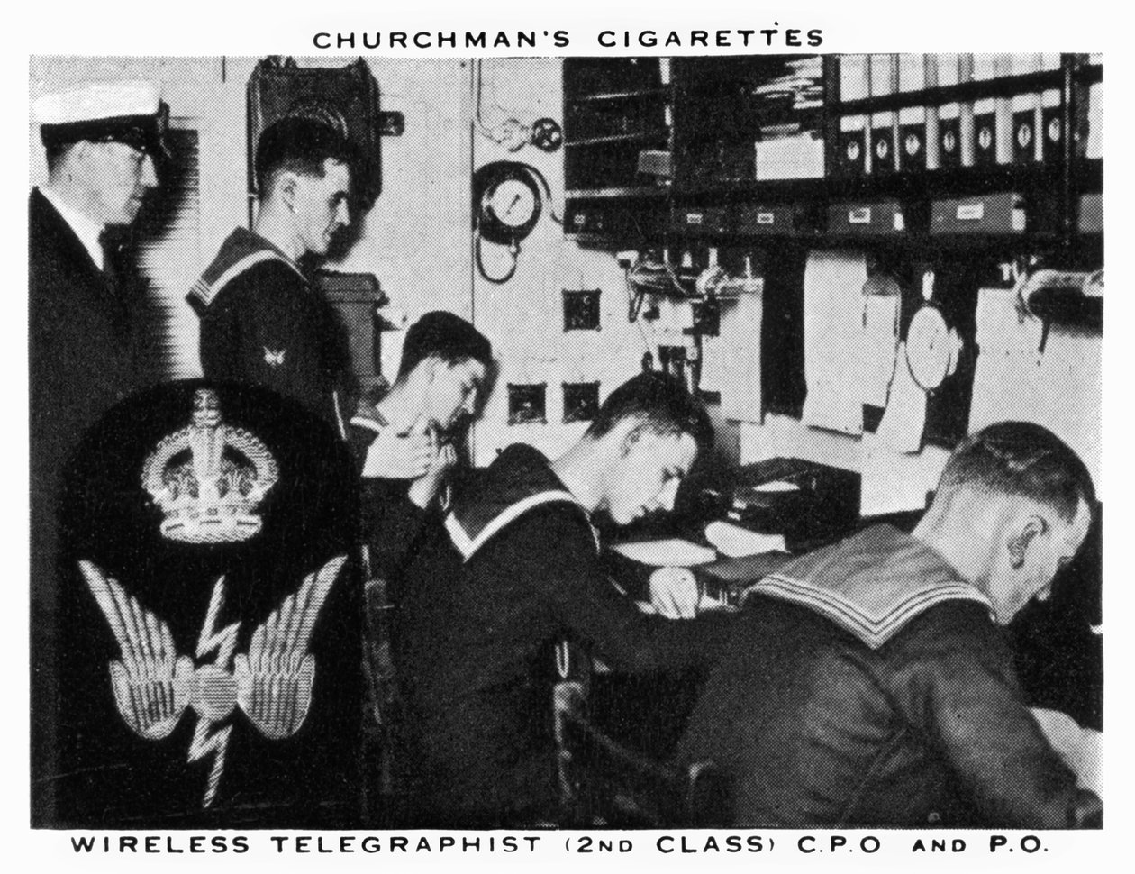 Vezeték nélküli távíró, 2. osztály, C.P.O és P.O, 1937. alkotó: WA and AC Churchman