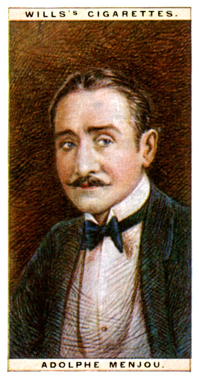 Adolphe Menjou 1890-1963, amerikai színész, 1928. alkotó: WD and HO Wills