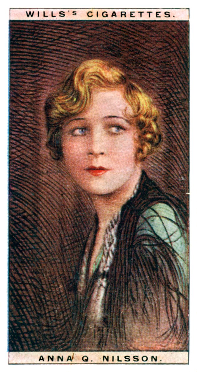 Anna Quirentia Nilsson 1888-1974, svéd származású amerikai színésznő, 1928. alkotó: WD and HO Wills