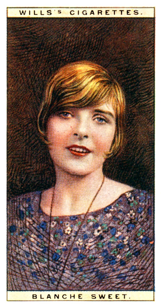 Blanche Sweet 1896-1986, amerikai színésznő, 1928. alkotó: WD and HO Wills