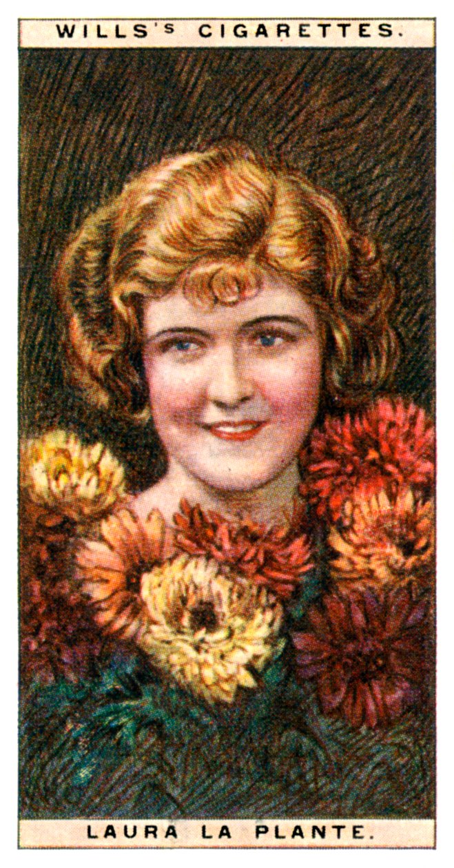 Laura la Plante 1904-1996, amerikai színésznő, 1928. alkotó: WD and HO Wills