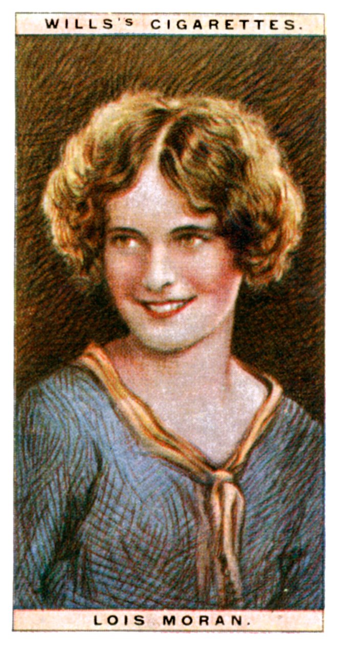 Lois Moran 1909-1990, amerikai színésznő, 1928. alkotó: WD and HO Wills