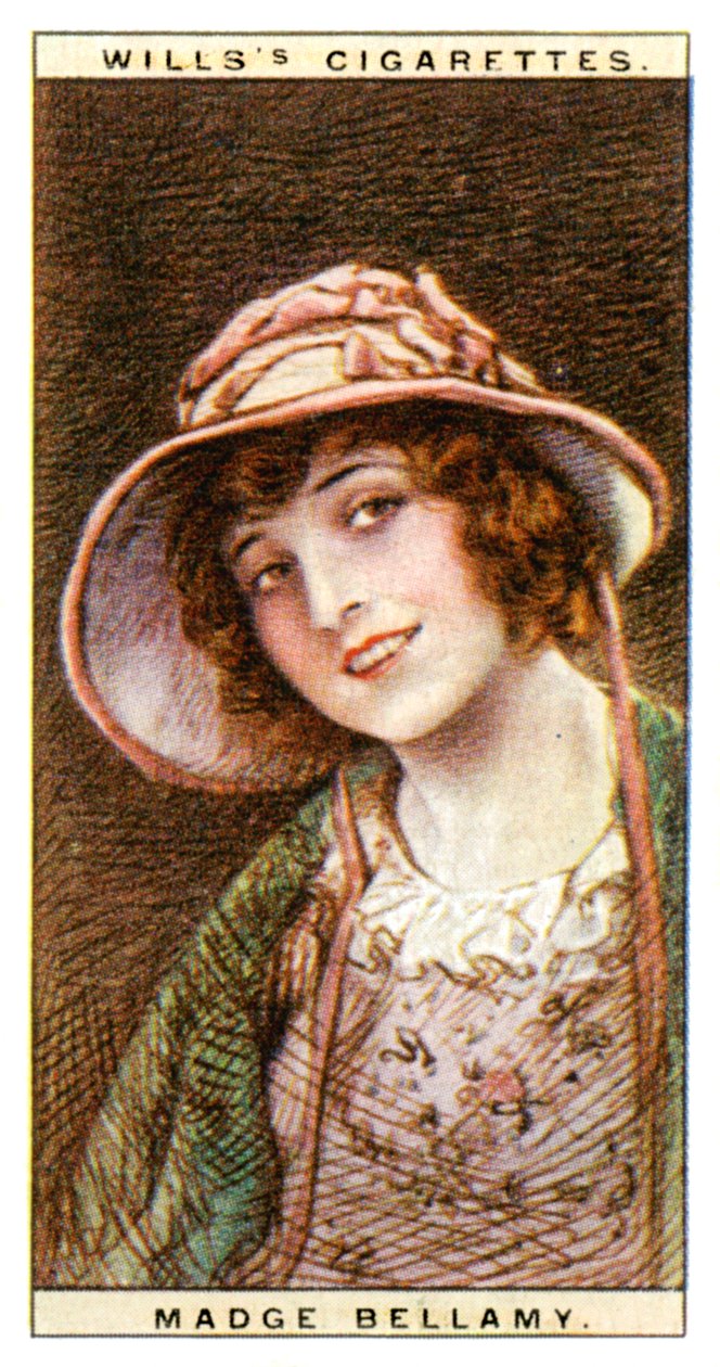 Madge Bellamy 1899-1990, amerikai filmsztár, 1928. alkotó: WD and HO Wills