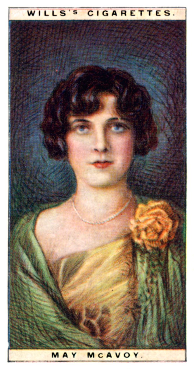 May McAvoy 1899-1984, amerikai színésznő, 1928. alkotó: WD and HO Wills