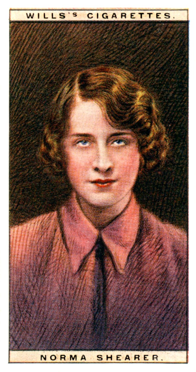 Norma Shearer 1902-1983, Oscar-díjas kanadai-amerikai színésznő, 1928. alkotó: WD and HO Wills