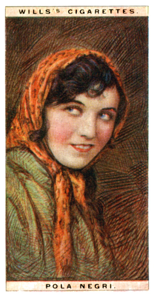 Pola színésznő 1894-1987, lengyel színésznő, 1928. alkotó: WD and HO Wills