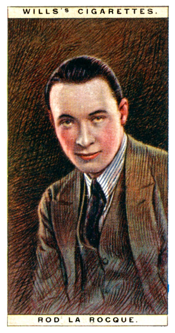 Rod la Rocque 1896-1969, amerikai színész, 1928. alkotó: WD and HO Wills