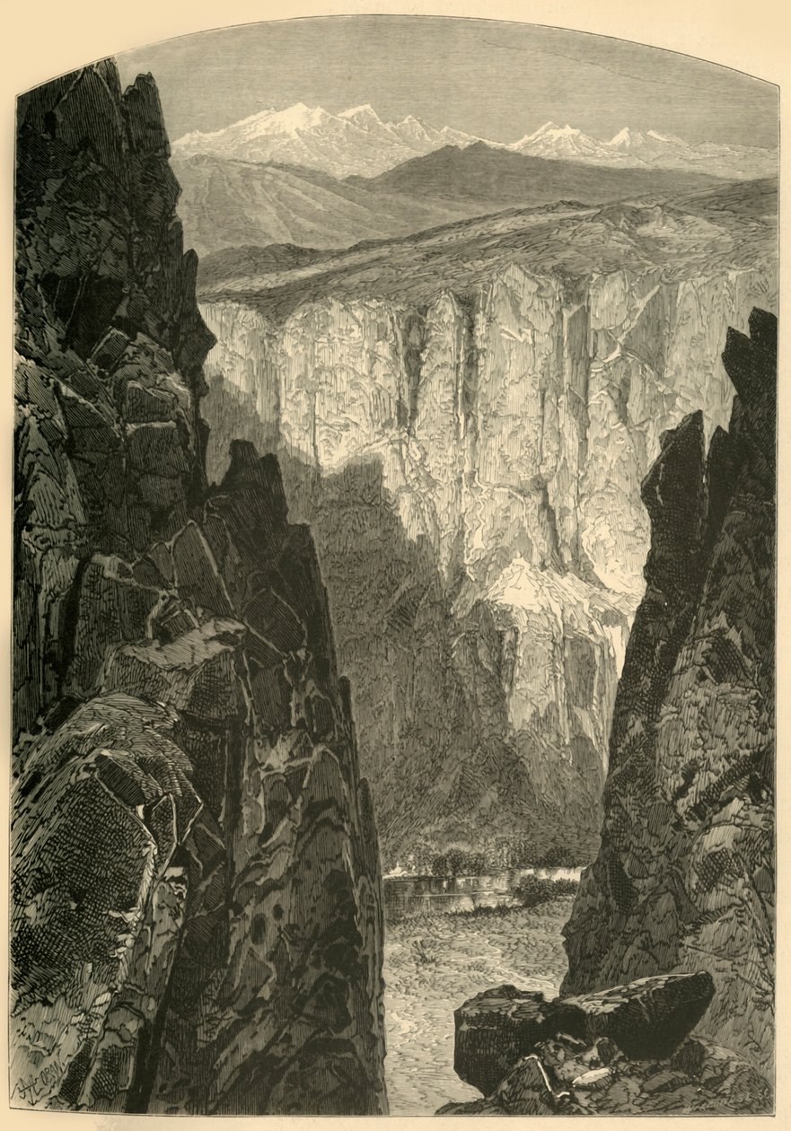 „Palisade Canyon”, 1874. alkotó: W.H. Morse