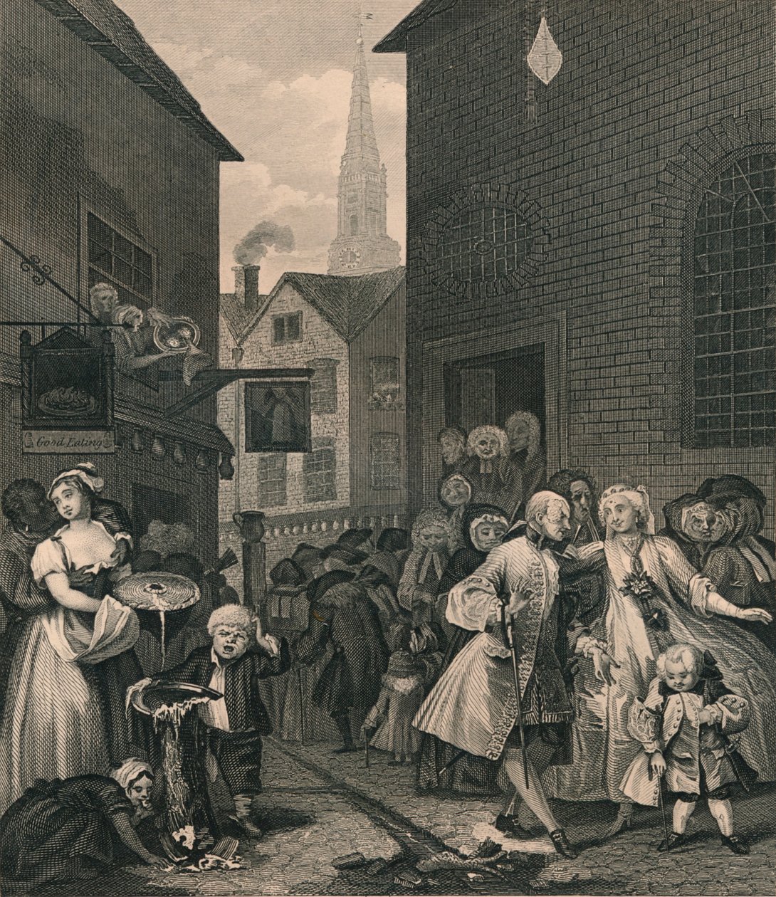„A napszakok – dél”, 1870 alkotó: WH Worthington
