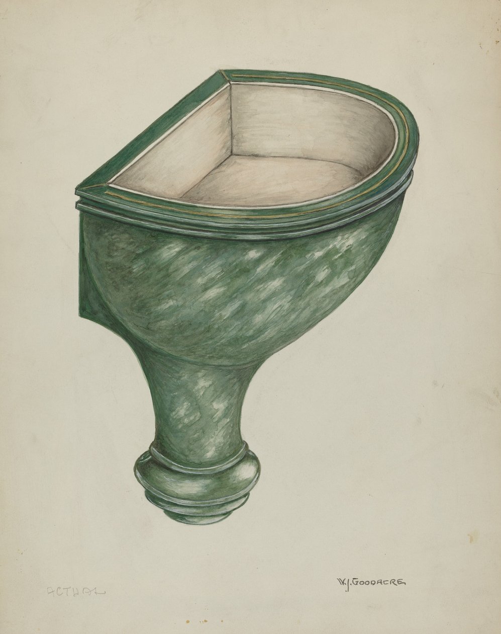Szenteltvíz Font, Santa Barbara alkotó: W.J. Goodacre
