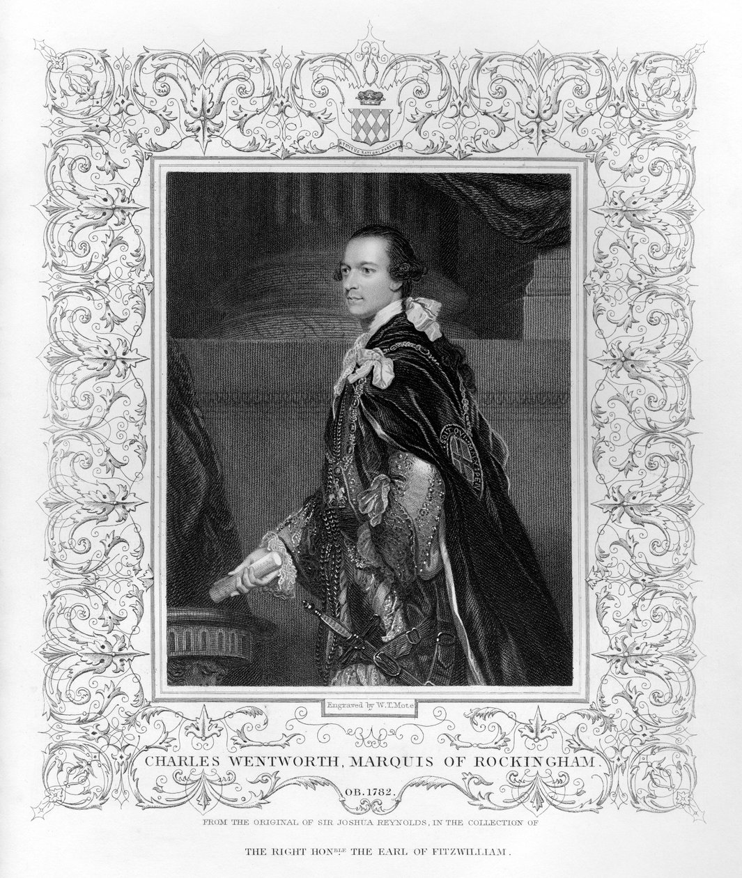 Charles Wentworth, Rockingham márki portréja alkotó: W.T. Mote