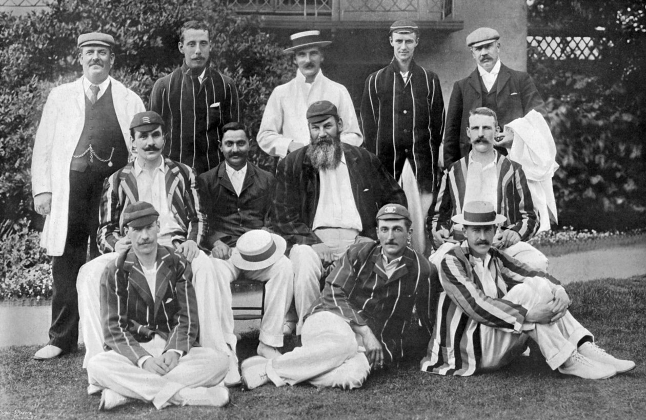 Gentlemen XI az 1899-es londoni Lords Cricket Ground mérkőzésének játékosai ellen alkotó: William Albert Rouch