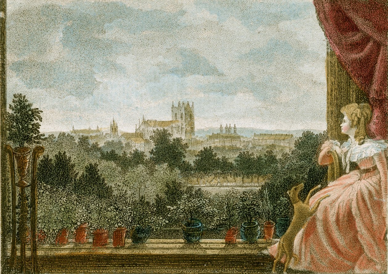 Kilátás Mrs Cosway reggelizőterméből a Schomberg House-ban, 80-82 Pall Mall, London, 1789 alkotó: W Birch