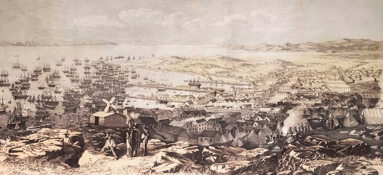San Francisco 1851-ben. (nyomtatás) alkotó: W. Boosey
