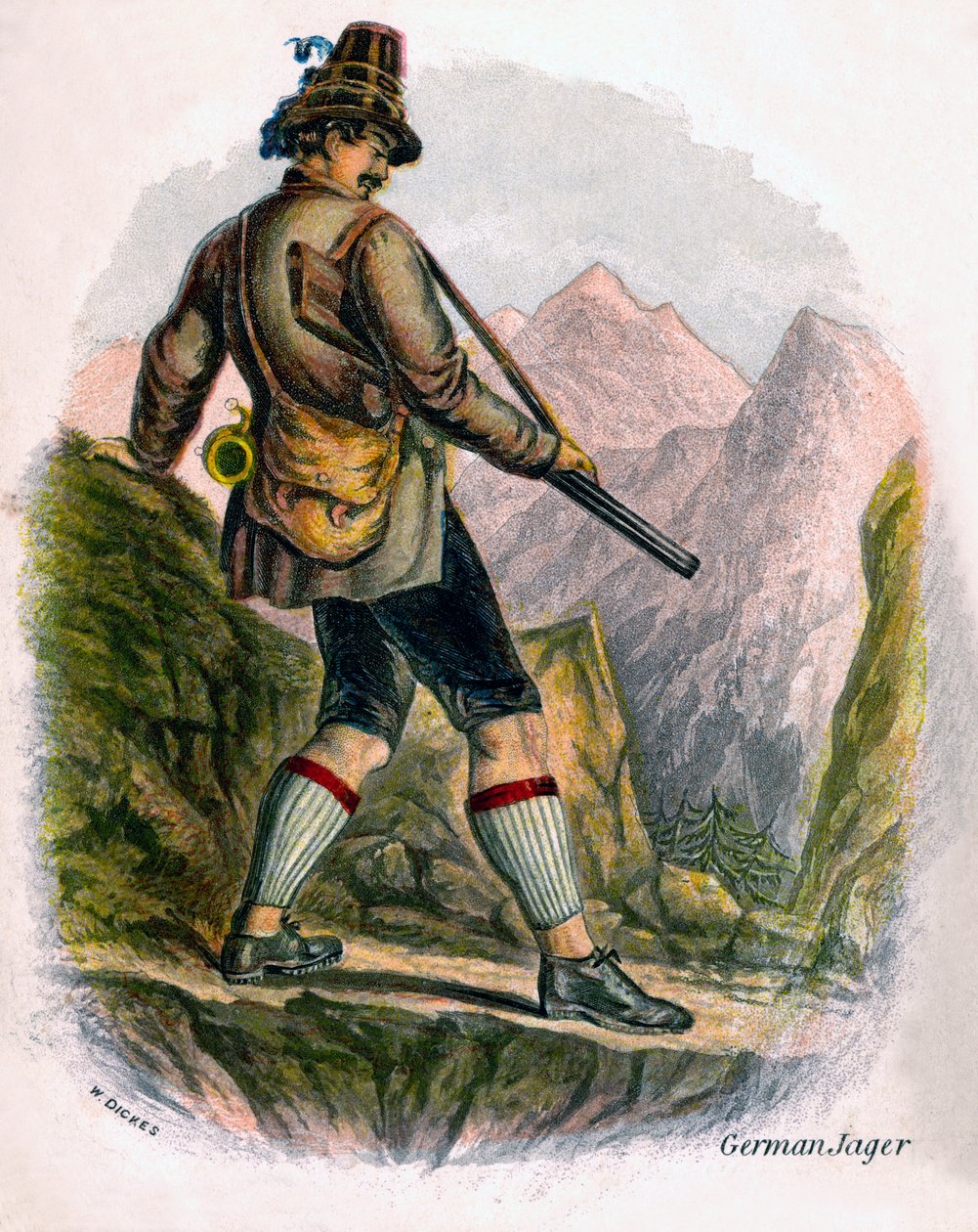 Bajor paraszt, 1809. alkotó: W. Dickes