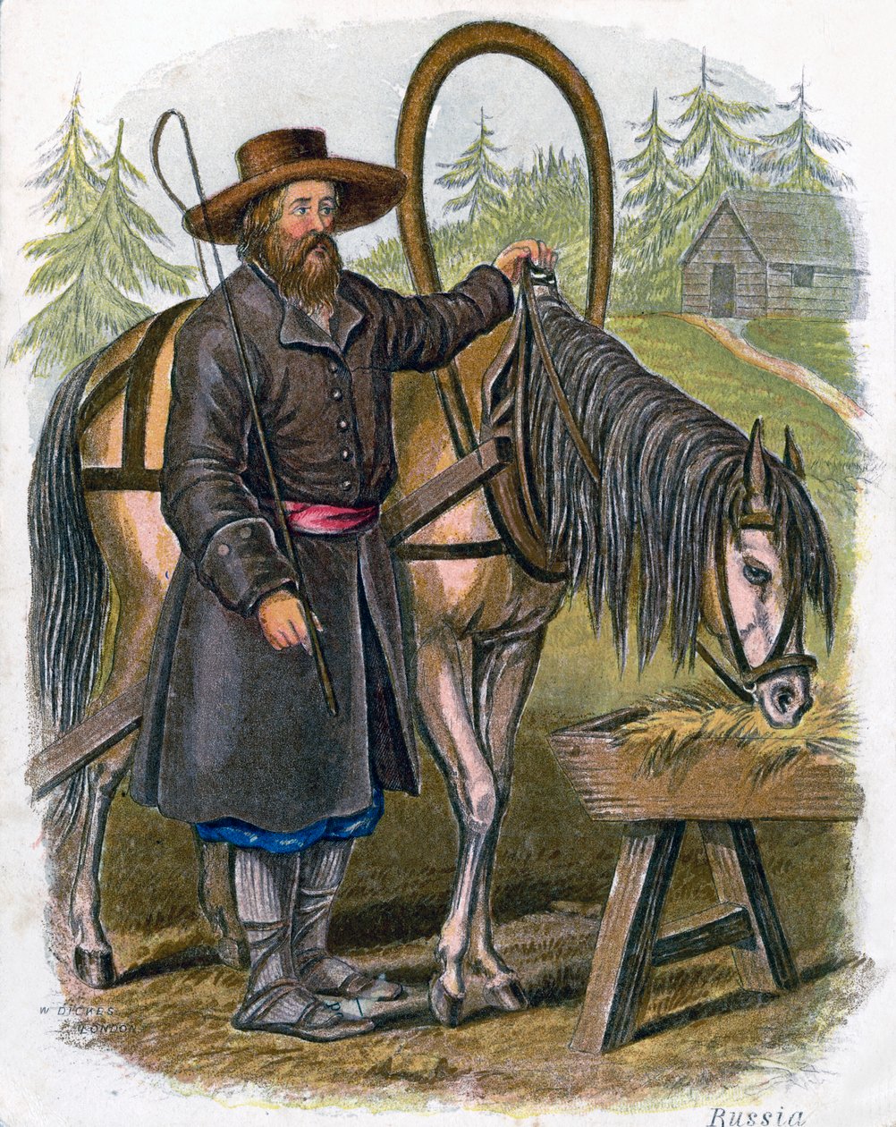„Orosz paraszt”, 1809. alkotó: W Dickes