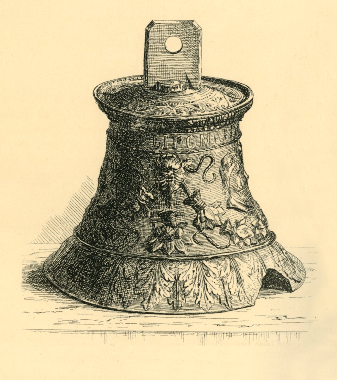 Bronz kézi harang, c1530-c1570, 1881. alkotó: W. E. Mackaness