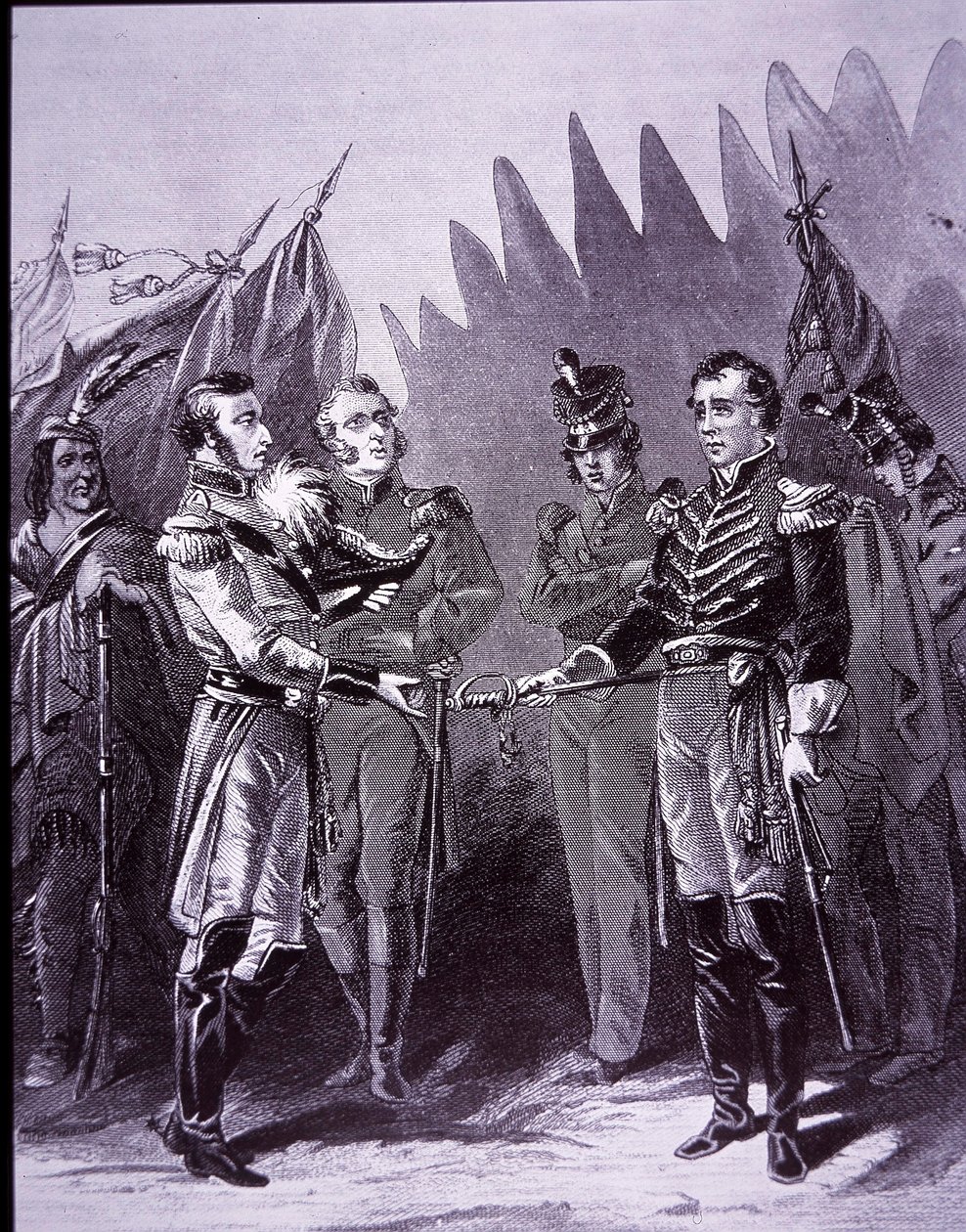 A Hull feladja Detroitot (litho) alkotó: John Ward Dunsmore