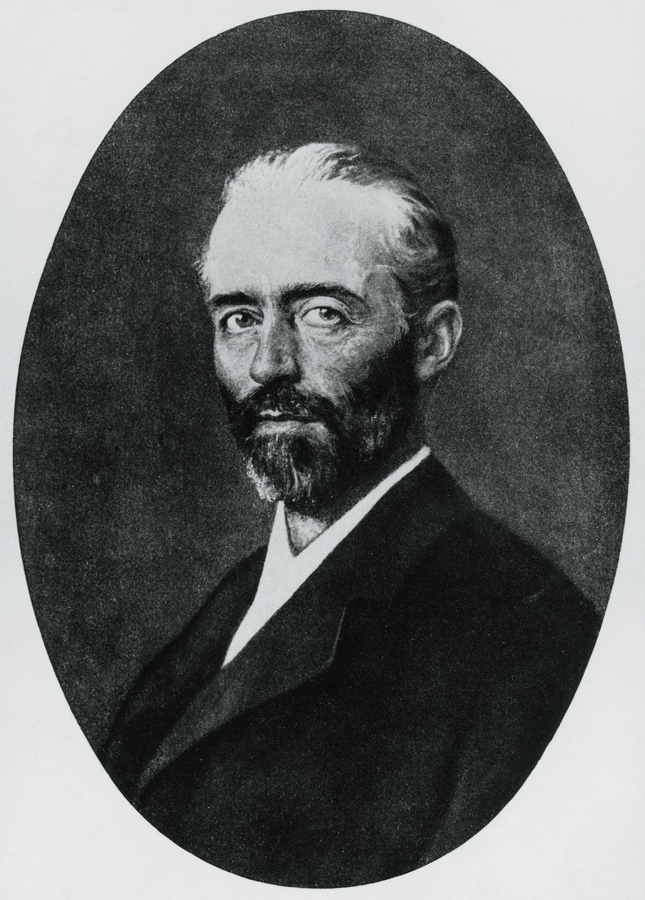 Emil Theodor Kocher (1841-1917) svájci orvos, 1909-ben orvosi Nobel-díjas portréja, metszet alkotó: John Ward Dunsmore