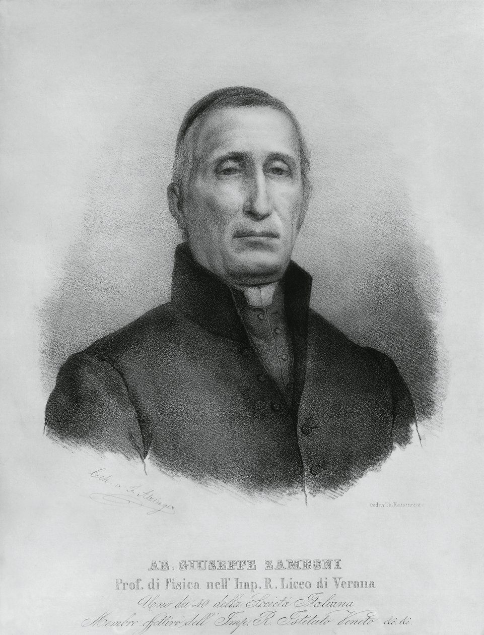 Giuseppe Zamboni (1776-1846) olasz katolikus pap és fizikus portréja alkotó: John Ward Dunsmore
