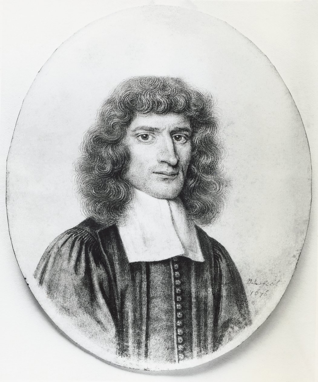 Isaac Barrow (1630-1677) angol keresztény teológus és matematikus portréja, metszet alkotó: John Ward Dunsmore