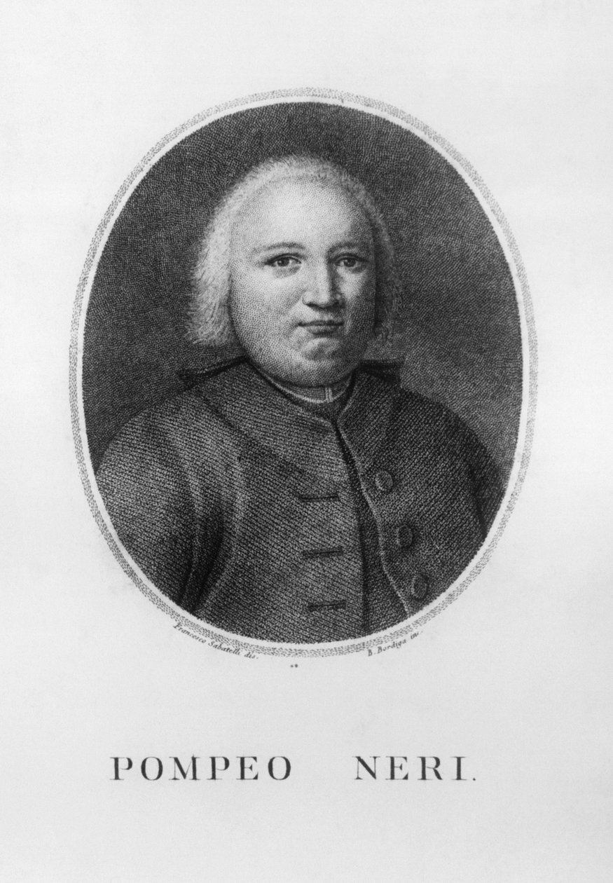 Pompeo Neri (1706-1776) olasz jogtudós és politikus portréja, Benedetto Bordiga (1768-1847) rézkarca Francesco Sabatelli (1803-1829) rajza alapján alkotó: John Ward Dunsmore