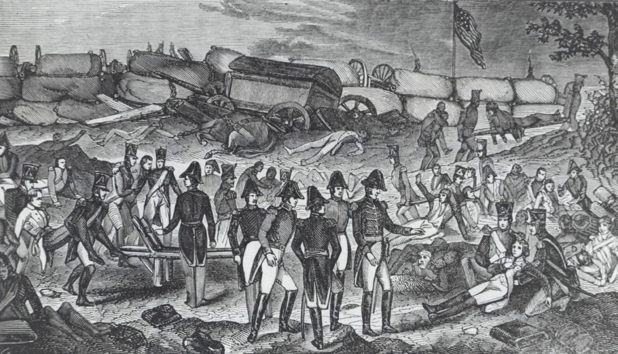 Sebesült katonák a New Orleans-i csata után (metszet) alkotó: John Ward Dunsmore