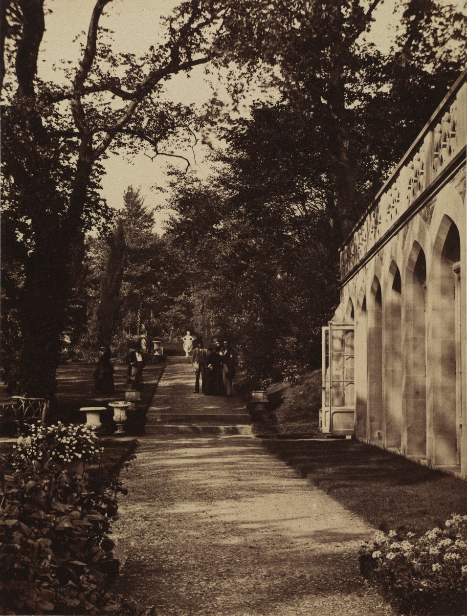 Orangery és Flower Garden Singleton, Glamorganshire alkotó: W. Graham Vivian