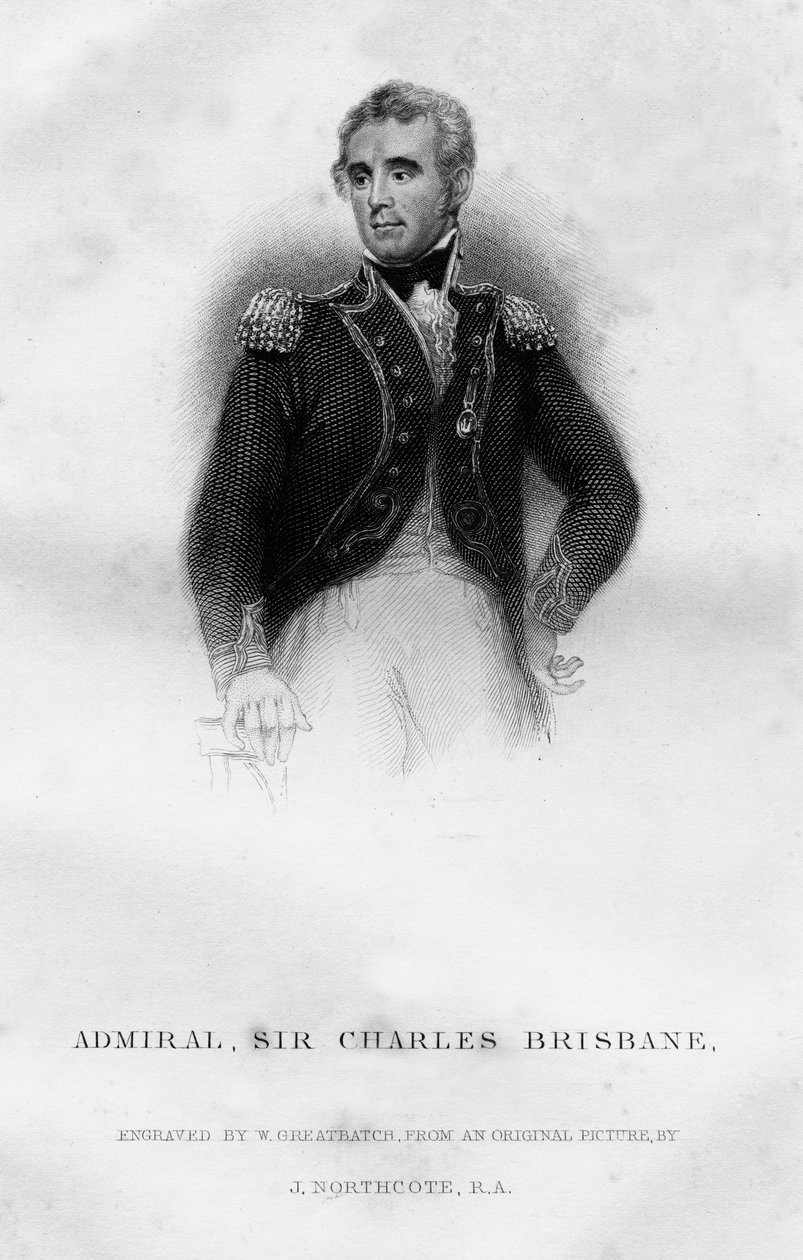 Sir Charles Brisbane tengernagy 1769-1829, 1837. alkotó: W. Greatbatch
