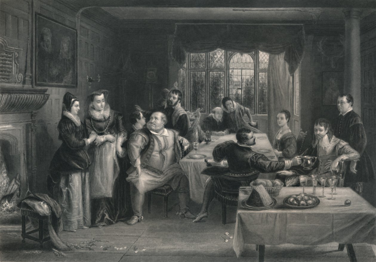 Falstaff és barátai Windsor vidám feleségei, 1870 alkotó: W. Greatbatch