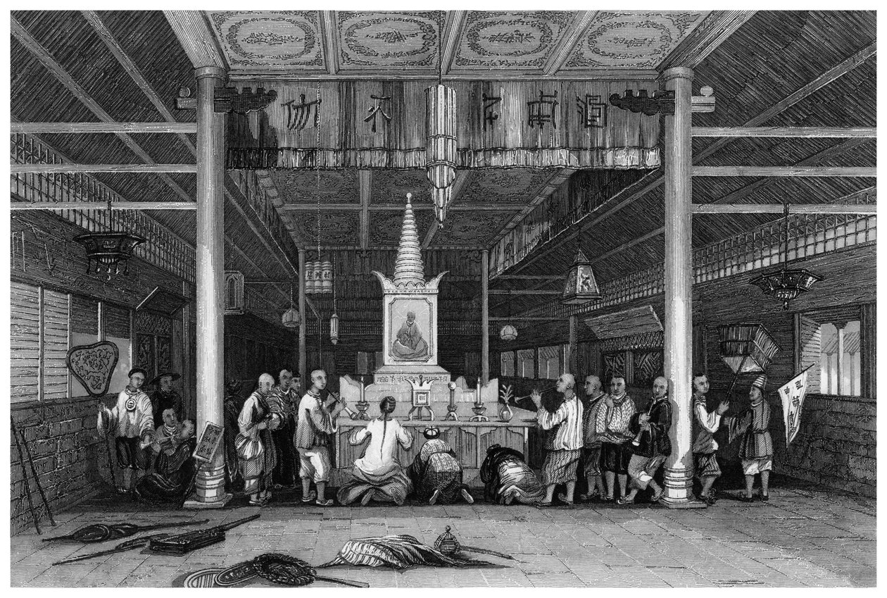 Buddha temploma, Kanton, Kína, 1843 alkotó: W. H. Capone