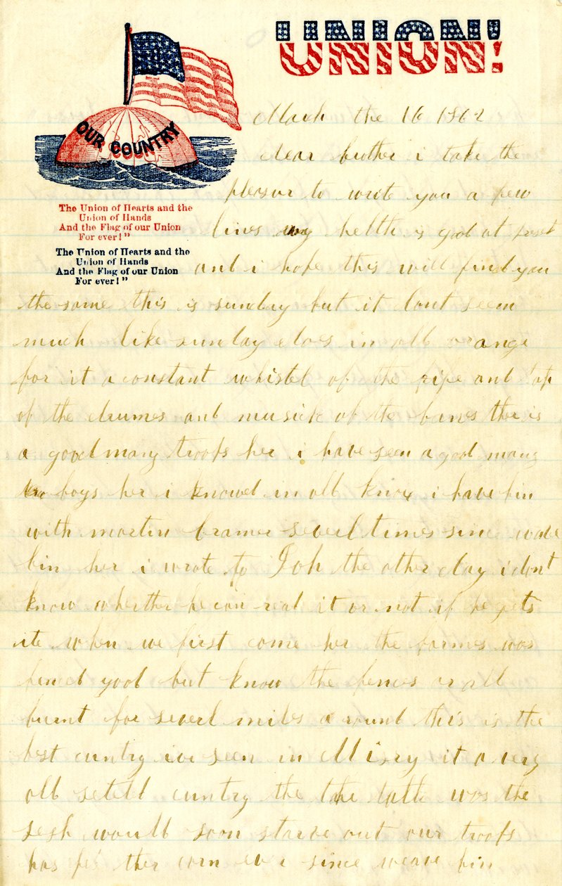 W. H. Dennis levele testvérnek, 1862. március 16 alkotó: W. H. Dennis
