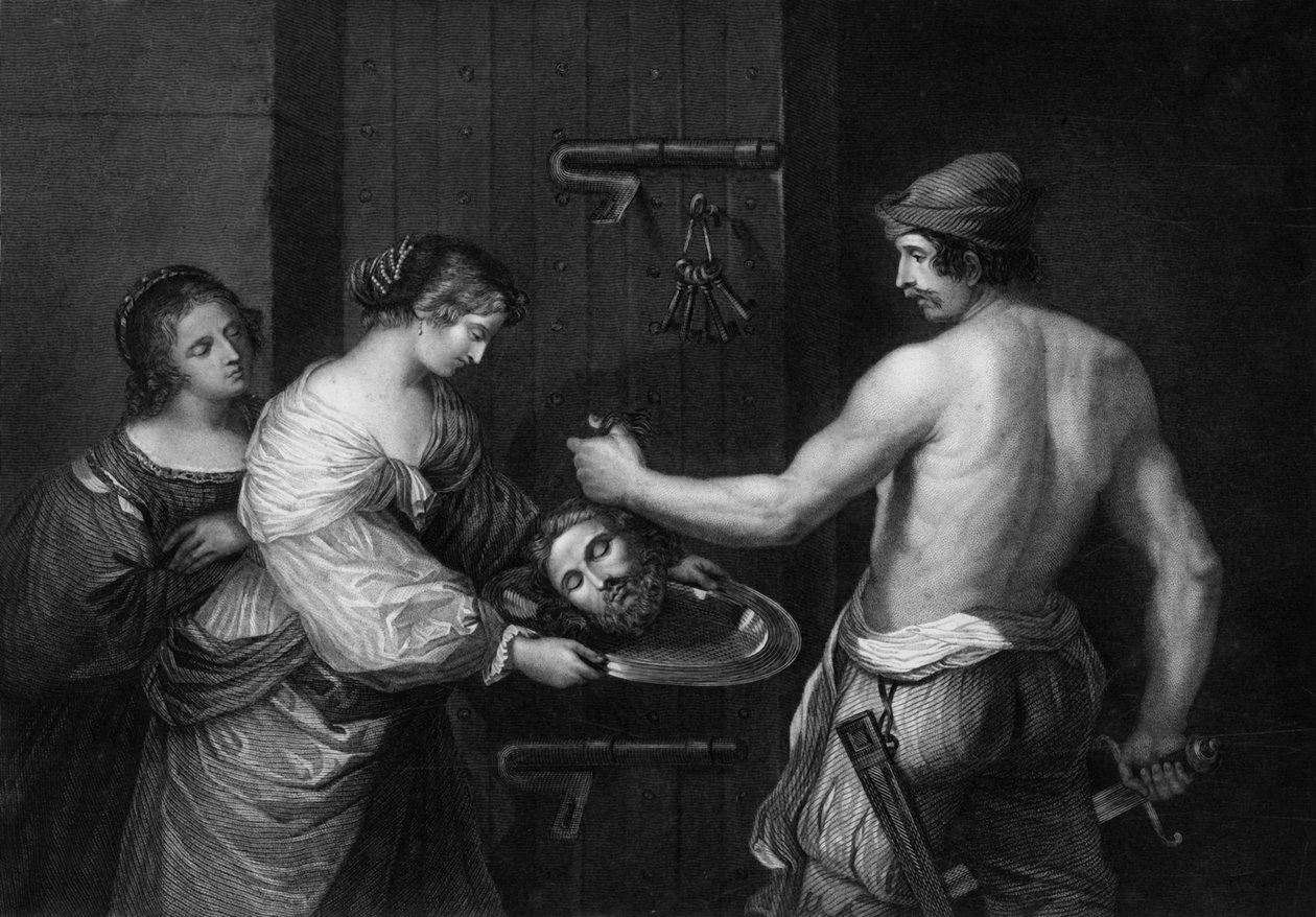 Fejét töltőben hozták, és a 19. század közepén a leánynak adták. alkotó: W. H. Egleton