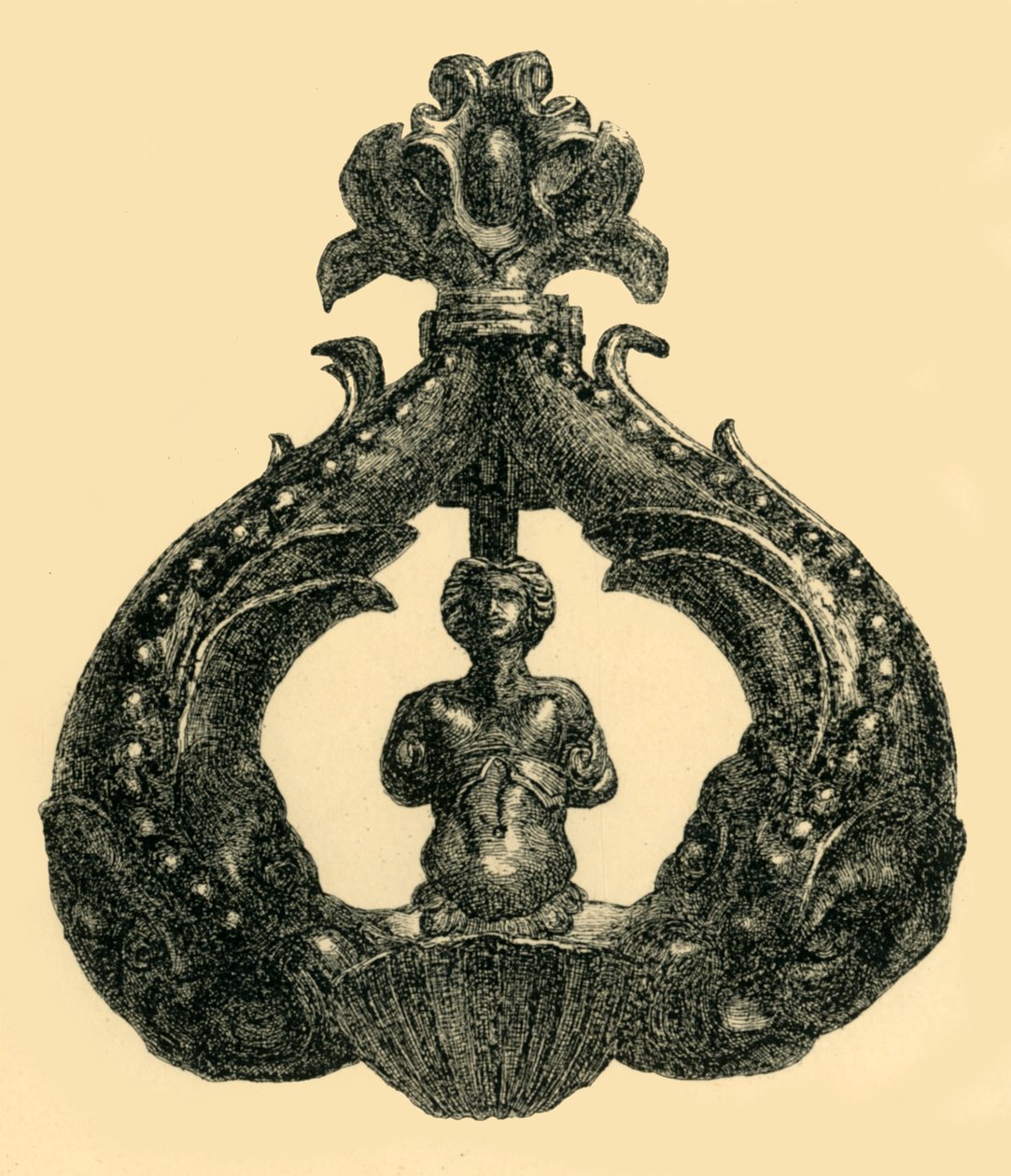 Bronz ajtókopogtató, c1550-1600, 1881. alkotó: W. Harbutt