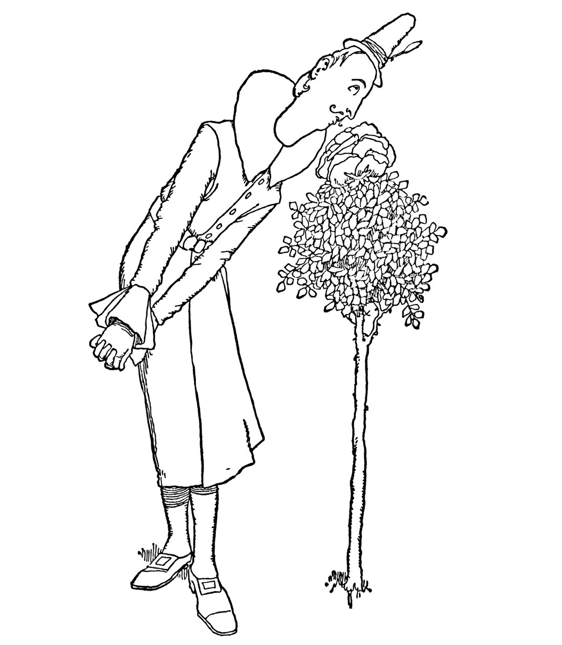 Minden gondot és bánatot elfelejtett az, aki beszívta az illatát, c1930 alkotó: William Heath Robinson