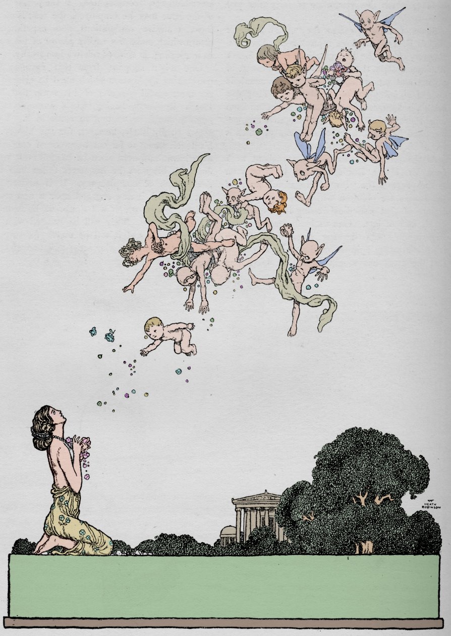 A Szentivánéji álom félcíme, 1914 alkotó: William Heath Robinson