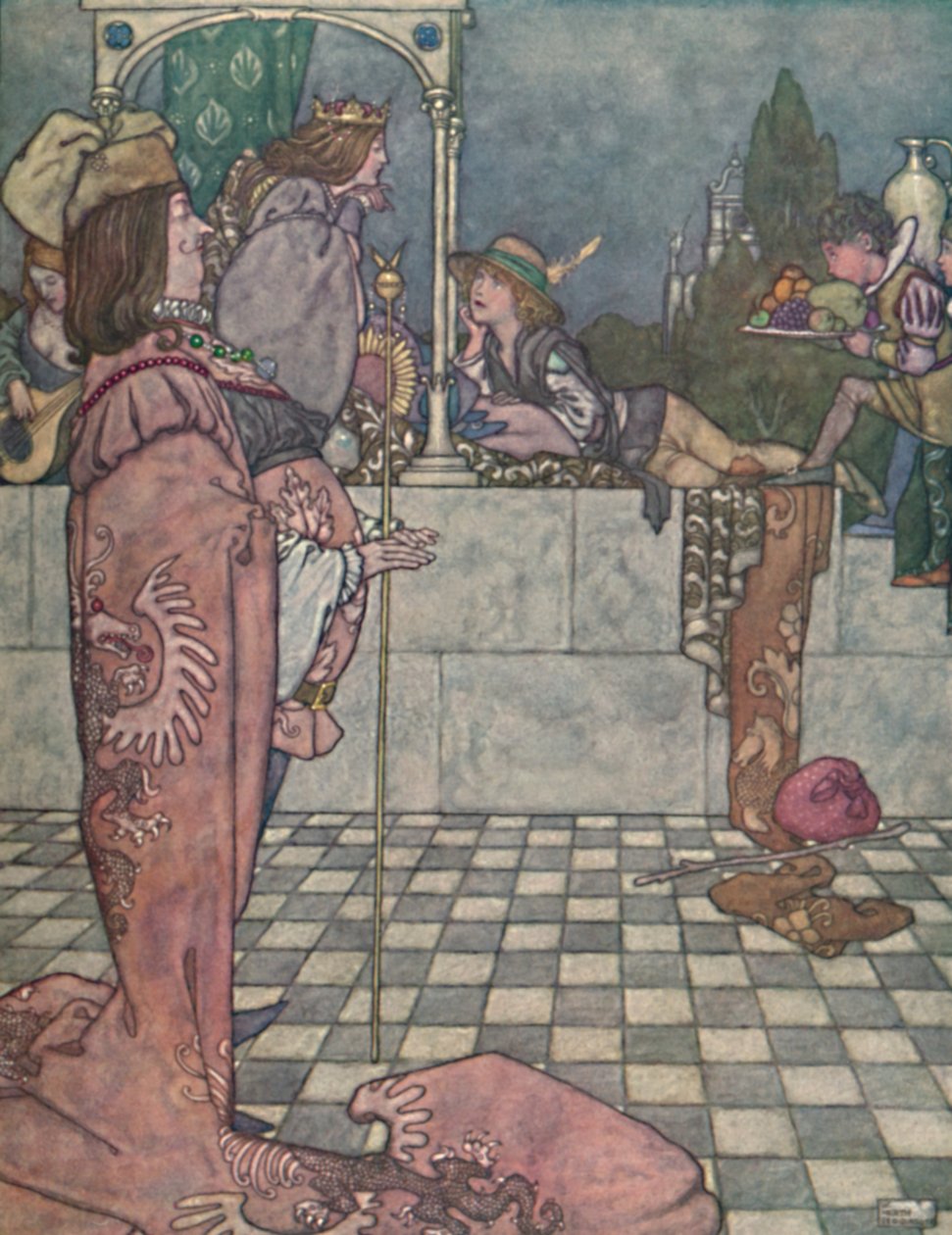 Nem azért jött, hogy udvaroljon neki, mondta, 1930 alkotó: William Heath Robinson